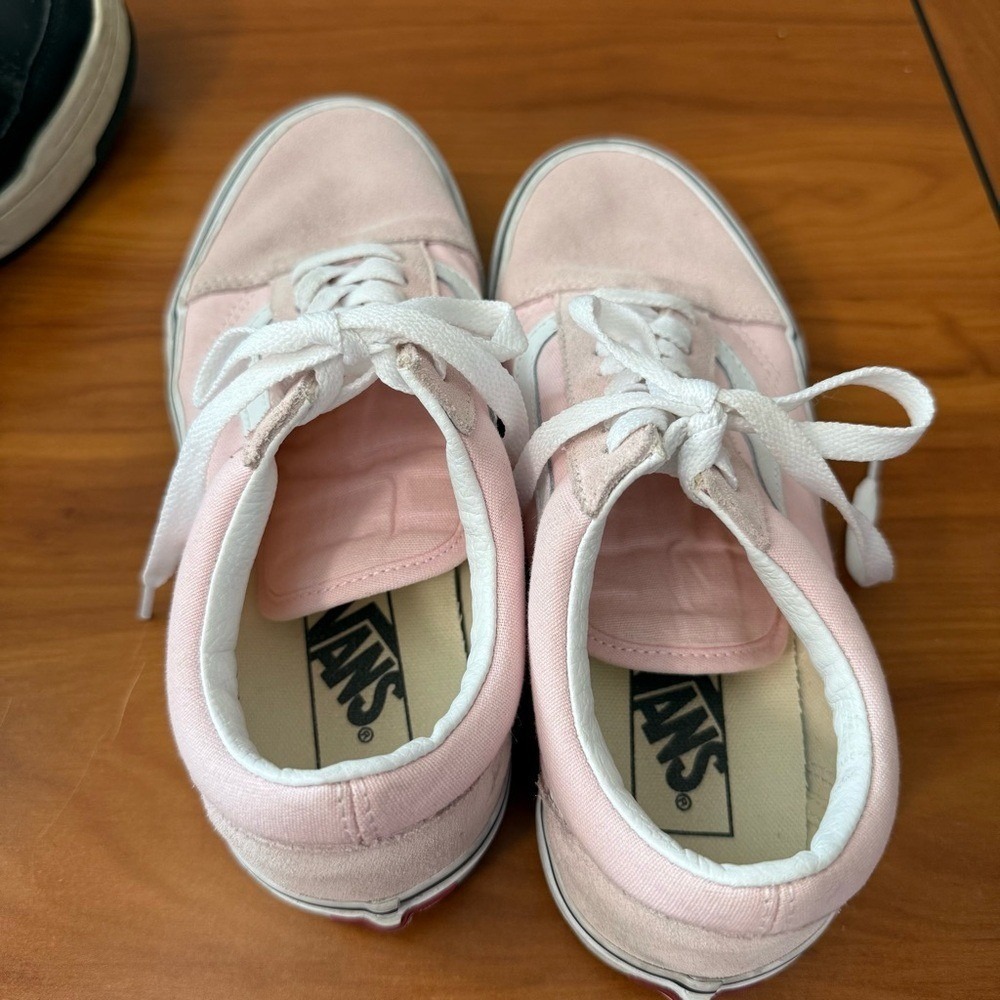 Vans Old Skool Low Top Blush Light Pink White Suede Sneaker Lace Up Skater W8 - Picture 7 of 9